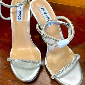 Steve Madden Silver Bling Heels